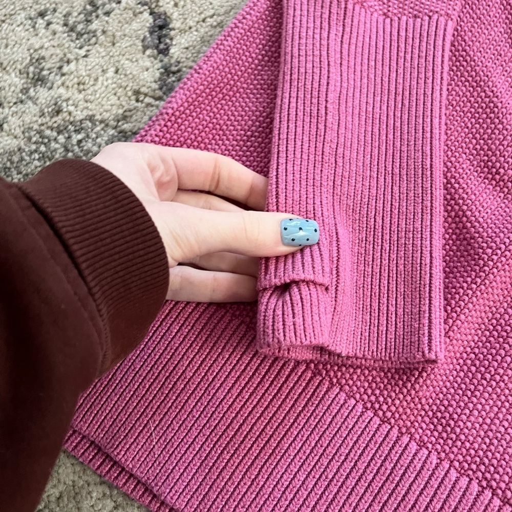 Pink Open-Back Knit Sweater - Picture 6 of 7